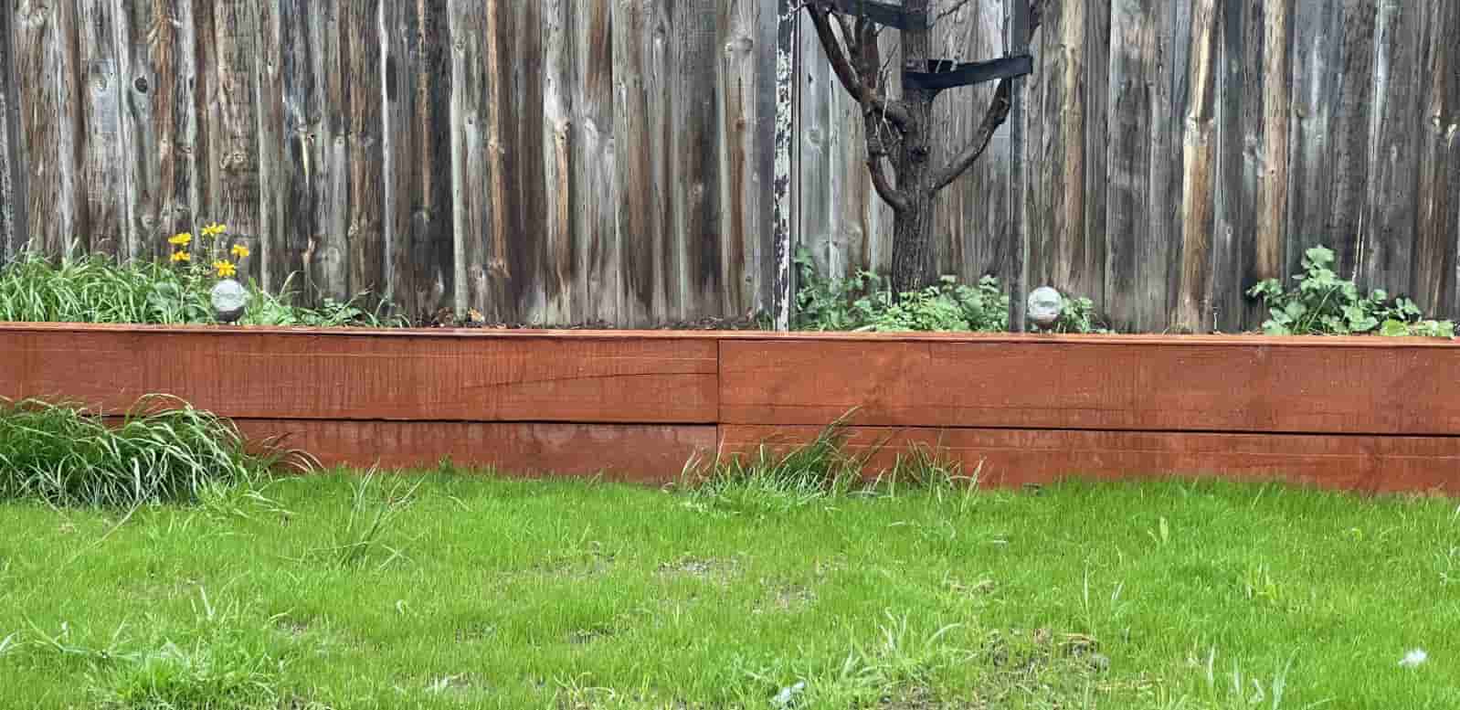 timber retaining wall